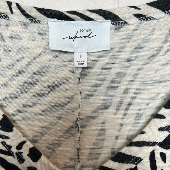 Soma Weekend Slub Tank Midi Dress Wild Thing Animal Print - Picture 6 of 13